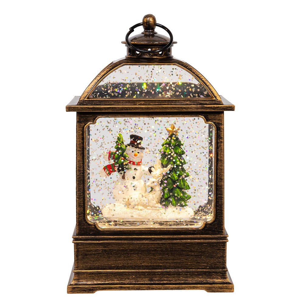 Kurt Adler 6.54-Inch Battery Operated LED Snowman Water Lantern JEL1427